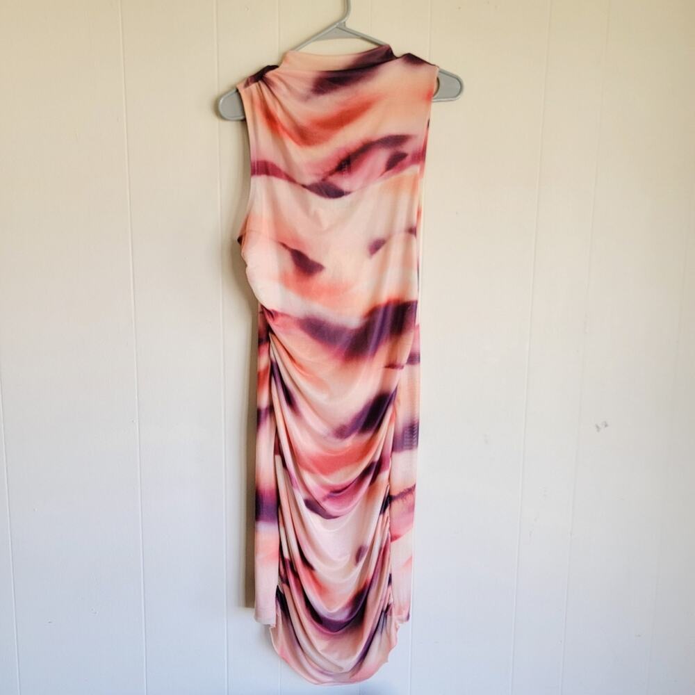 Steve Madden Tamika Ruched Mesh Tie-dye Bodycon Mini Dress